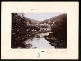 Fotografie Brück & Sohn Meissen, Ansicht Karlsbad, Egerpartie Mit Blick Auf Das Cafe Kaiserpark  - Places