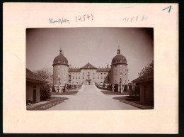 Fotografie Brück & Sohn Meissen, Ansicht Moritzburg, Auffahrt Zum Jagdschloss Moritzburg  - Lieux