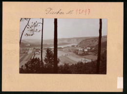 Fotografie Brück & Sohn Meissen, Ansicht Diesbar A. Elbe, Blick Auf Den Ort Aus Dem Wald Heraus  - Orte