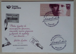 Argentine - Enveloppe Premier Jour, Thème Droits Des Femmes (2023) - Sonstige & Ohne Zuordnung