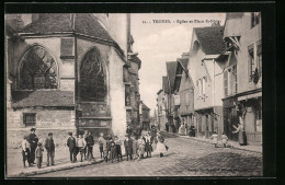 CPA Troyes, Eglise Et Place St-Nizier  - Troyes