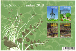 FRANCE 2010 GARDENS INTERNATIONAL STAMP EXHIBITION SALON DU TIMBRE 2010 GOLD FOIL UNUSUAL MINIATURE SHEET MS MNH - Ongebruikt