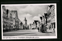 AK Günzburg A D. Donau,  Platz Und Markt Mit Tor  - Günzburg