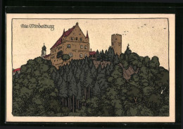 Steindruck-AK Mindelburg, Die Burg Mit Turm  - Autres & Non Classés