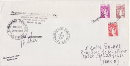 TAAF Lettre Marion Dufresne Martin De Vivies ST Paul 23 4 1981 Pour Malzeville - Lettres & Documents