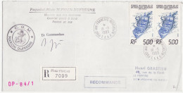 TAAF Lettre Marion Dufresne Port Aux Fran�ais Kerguelen 18 11 1983 Bateau Lady Franklin Pour Argentre Du Plessis - Cartas & Documentos