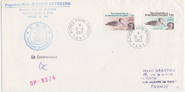 TAAF Lettre Marion Dufresne Alfred Faure Crozet 12 8 1983 Canard Pour Argentre Du Plessis - Cartas & Documentos