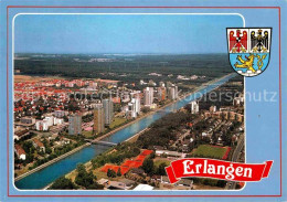 72654492 Erlangen Europakanal Fliegeraufnahme Wappen Erlangen - Erlangen