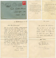 Germany 1941 Cover & Multiple Letters; Berlin-Charlottenburg To Schiplage; 12pf. Hindenburg; Rohrpost Slogan Cancel - Cartas & Documentos