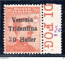 Trentino Alto Adige - Michetti 20 Heller Cifra "2" Stampigliata A Mano - Ortsausgaben/Autonome A.