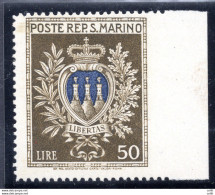 Stemmi Lire 50 N. 295d Non Dentellato A Destra - Unused Stamps