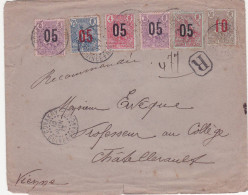Guinee Serie Berger Surcharg�s 5 Pour Chatellerault Conakry 1913 - Covers & Documents