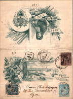 France Entier Postal Carte Lettre Centenaire De Dunkerque 1893 Pour Rue Ferrandiere Lyon - Kartenbriefe