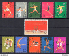 1965 CINA - Michel N. 903-13 - Sport Nazionali - 11 Valori - Usati - Sonstige & Ohne Zuordnung