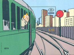 BELGIUM 2007 ADVENTURES OF TINTIN RAILWAYS VERY LIMITED KNOWN NUMBERED MINIATURE SHEET MS MNH - Bandes Dessinées