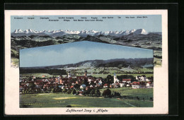 AK Isny I. Allgäu, Ortsansicht Mit Bergpanorama  - Isny
