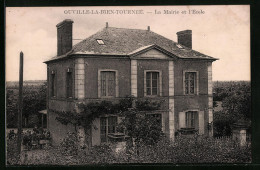 CPA Ouville-la-Bien-Tournée, La Mairie Et L`Ecole  - Other & Unclassified