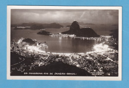 632 BRASIL RIO DE JANEIRO PANORAMIC VIEW VISTA PANORAMICA FOTO POSTAL PHOTO POSTCARD SIZE - America