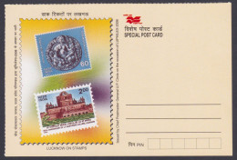 Inde India 2006 Mint Postcard State Museum, Sculpture, La Martinere College, Lucknow, UPhilex Philatelic Exhibition - Inde