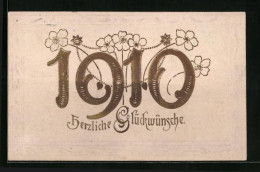Präge-AK 1910, Herzliche Glückwünsche  - Other & Unclassified