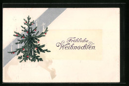 Präge-AK Weihnachtsbaum Mit Kerzen  - Autres & Non Classés