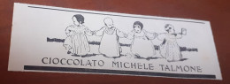 Pubblicità Cioccolato Michele Talmone (1915) - Reclame