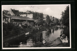 AK Gumbinnen, Klein Venedig, Boote  - Ostpreussen