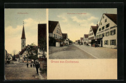 AK Eschenau, Kirchenpartie, Gasthof Zum Goldenen Schwan In Der Bayreuther Hauptstrasse  - Bayreuth