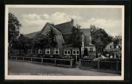 AK Möser B. Magdeburg, Gasthof Krug Zum Grünen Kranz  - Maagdenburg