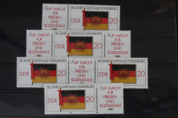 DDR W Zd664 - W Zd667 Postfrisch Zusammendrucke #WF387 - Zusammendrucke