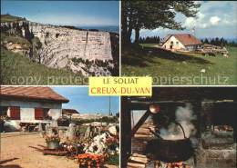 11856629 Creux-du-Van Le Solitat Felsmassiv Bauernhof Feuerstelle Kessel Couvet - Autres & Non Classés