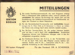 11853189 Kreuzlingen TG Sektion Bodan Klubmitteilungen Kreuzlingen - Andere & Zonder Classificatie