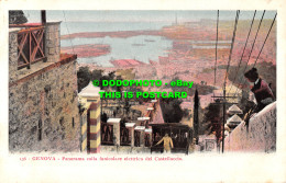 R501470 136. Genova. Panorama Colla Funicolare Elettrica Del Castellaccio - Monde