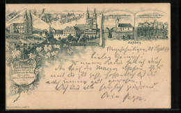 Vorläufer-Lithographie Staffelstein, 1894, Kirche Vierzehnheiligen Und Schloss Banz  - Staffelstein