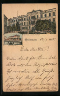 Vorläufer-Lithographie Meissen, 1895, Königliche Landesschule St. Afra, Albrechtsburg  - Meissen