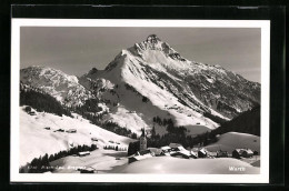 AK Warth, Verschneite Ortsansicht Mit Den Alpen  - Other & Unclassified