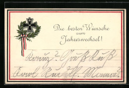 AK Eisernes Kreuz Mit Ehrenkranz Und Schleifenband  - War 1914-18