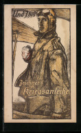 Künstler-AK Und Ihr? Zeichnet Kriegsanleihe - Pilot Mit Geballter Faust  - War 1914-18