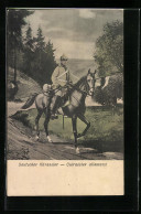 AK Deutscher Kürassier Zu Pferde, Kavallerie  - Guerre 1914-18