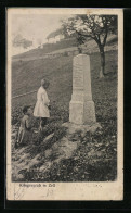 AK Kinder An Einem Kriegergrab In Zell  - Guerre 1914-18