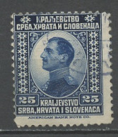 Yougoslavie - Jugoslawien - Yugoslavia 1921 Y&T N°134 - Michel N°150 (o) - 25p Prince Alexandre - Used Stamps