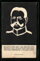 AK Paul Von Hindenburg Als Optische Täuschung  - Historical Famous People