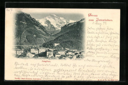 AK Interlaken, Ortsansicht Mit Jungfrau  - Interlaken