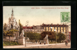 AK Geneve, Monument Brunswick Et L`Hotel Beau Rivage  - Autres & Non Classés