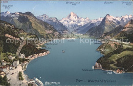11776799 Brunnen Vierwaldstaettersee SZ Mit Alpen Panoramakarte Brunnen - Sonstige & Ohne Zuordnung