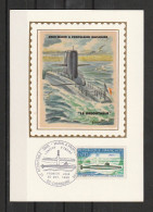 " LE REDOUTABLE " Sur Carte Maximum Sur Soie De 1969 N° YT 1615 Parfait état CM à Saisir !!! - Submarinos