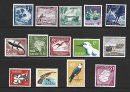 Nauru 1966 Decimal Definitives Set Of 14 MNH - Nauru