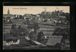 AK Frauenstein (Erzgebirge), Ortsansicht Mit Schloss Und Ruine  - Frauenstein (Erzgeb.)