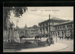 AK Hannover, Ernst Augustplatz Und Bahnhof  - Hannover