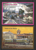 DOMINICA 1996 TRAINS YVERT N°B304/305 NEUF MNH** - Trains